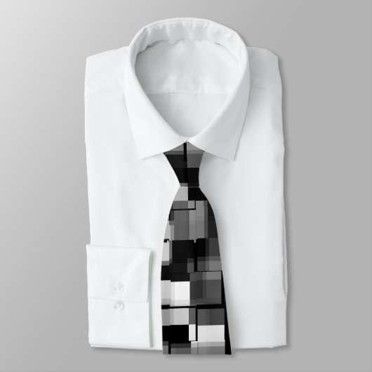 Zwart wit Abstract Stropdas (Gebonden)