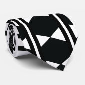 Zwart-wit Abstract Stropdas Modern minimalistisch (Opgerold)