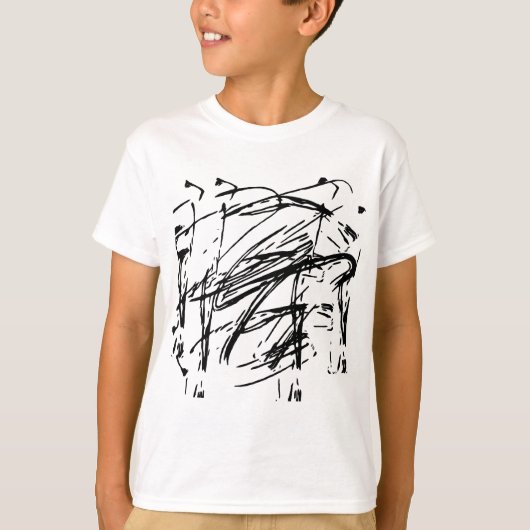 Zwart-wit abstract t-shirt (Voorkant)