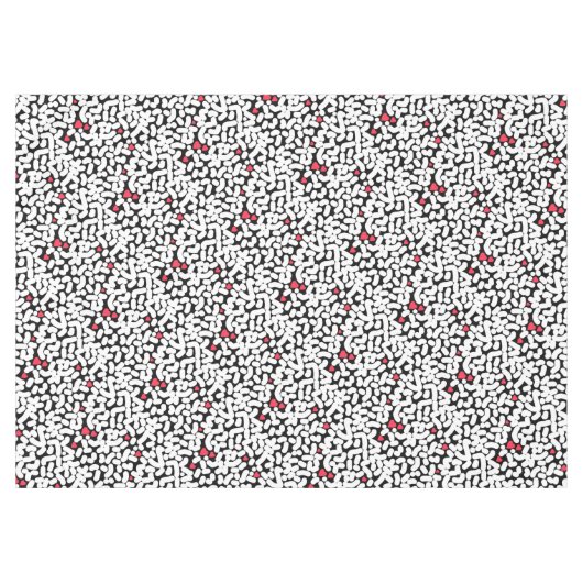 Zwart wit abstract tafelkleed (Voorkant (Horizontaal))