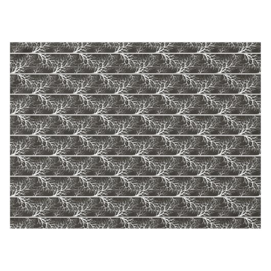 Zwart-wit abstract tafelkleed (Voorkant (Horizontaal))