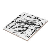 Zwart-wit abstract tegeltje (Zijkant)