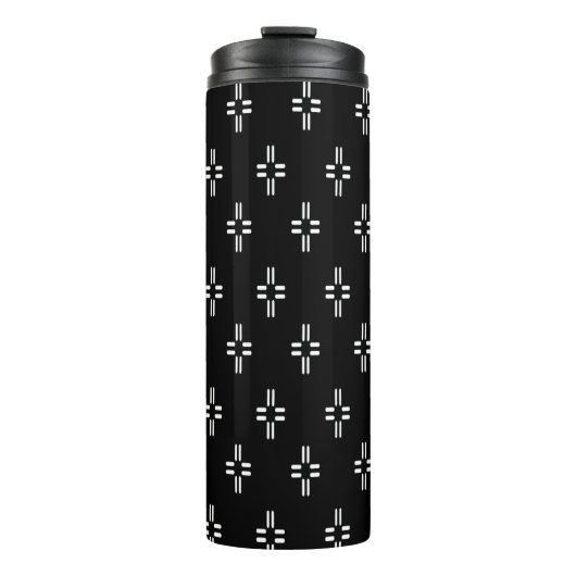 Zwart-wit Abstract Thermosbeker (Voorkant)