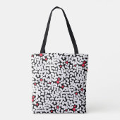 Zwart wit abstract tote bag (Achterkant)