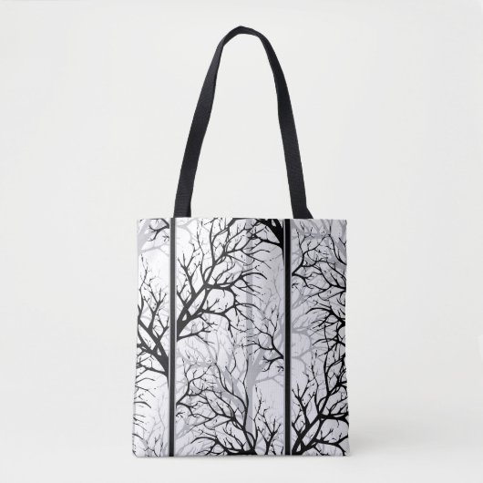 Zwart-wit abstract tote bag (Voorkant)