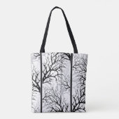 Zwart-wit abstract tote bag (Achterkant)