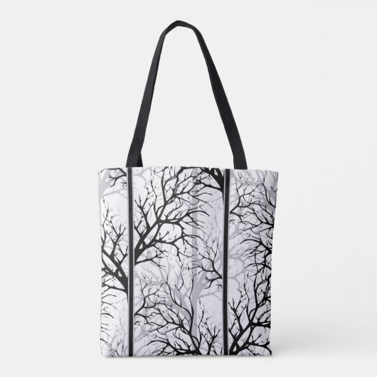 Zwart-wit abstract tote bag (Achterkant)