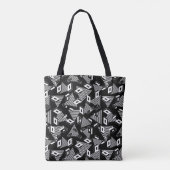 Zwart-wit abstract tote bag (Achterkant)