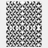 Zwart-wit abstract traandrop patroon deken (Voorkant)