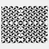 Zwart-wit abstract traandrop patroon deken (Voorkant (Horizontaal))
