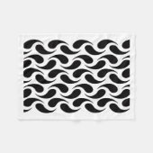 Zwart-wit abstract traandrop patroon deken (Voorkant (Horizontaal))