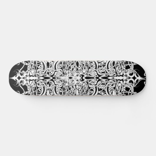 Zwart-wit Abstract Tribal Tattoo Design Persoonlijk Skateboard (Horizontaal)