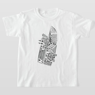 Zwart-Wit Abstract Tribal Tattoo Kunst T-shirt