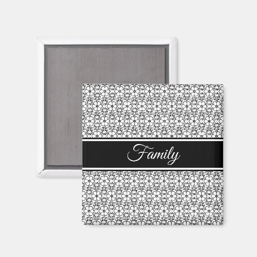 Zwart wit Abstract ventilatormodel magneet (Voorkant / Achterkant)