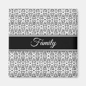 Zwart wit Abstract ventilatormodel magneet (Voorkant)