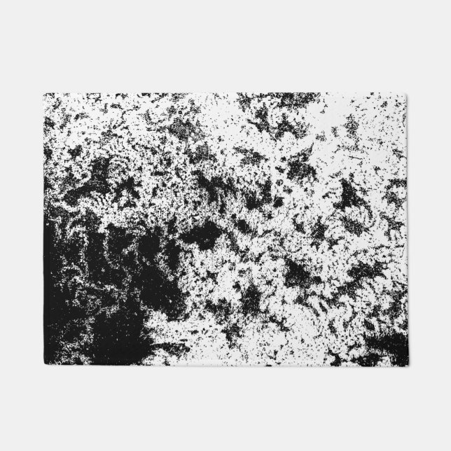 Zwart-wit Abstract vuil "wolken" formatie Deurmat (Voorkant)