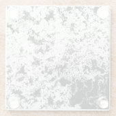 Zwart-wit Abstract vuil "wolken" formatie Glazen Onderzetter (Achterkant)