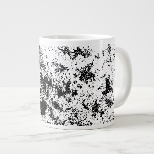 Zwart-wit Abstract vuil "wolken" formatie Grote Koffiekop (Voorkant rechts)