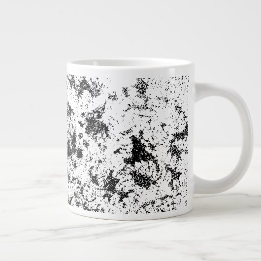 Zwart-wit Abstract vuil "wolken" formatie Grote Koffiekop (Rechts)