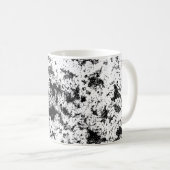 Zwart-wit Abstract vuil "wolken" formatie Koffiemok (Voorkant rechts)