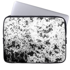 Zwart-wit Abstract vuil "wolken" formatie Laptop Sleeve
