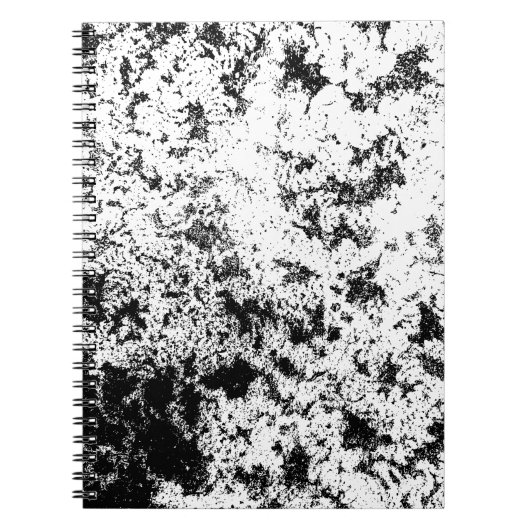 Zwart-wit Abstract vuil "wolken" formatie Notitieboek (Voorkant)