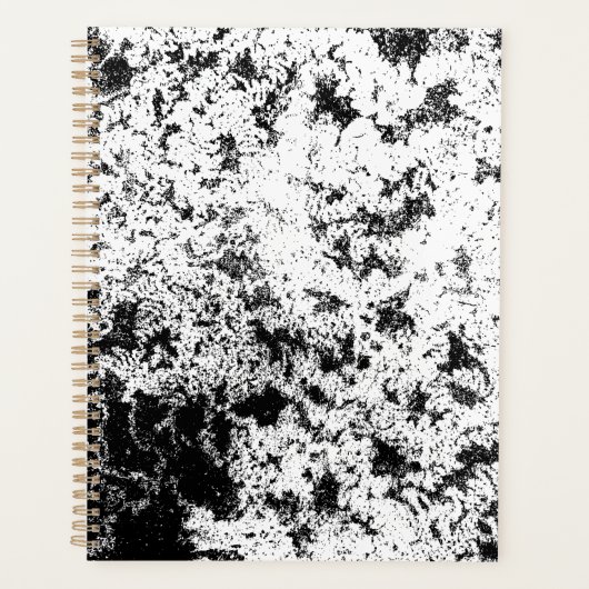 Zwart-wit Abstract vuil "wolken" formatie Planner (Voorkant)