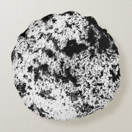 Zwart-wit Abstract vuil "wolken" formatie Rond Kussen