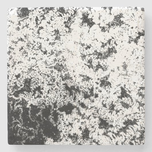 Zwart-wit Abstract vuil "wolken" formatie Stenen Onderzetter (Voorkant)