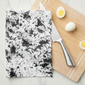 Zwart-wit Abstract vuil "wolken" formatie Theedoek (Quarter Fold)