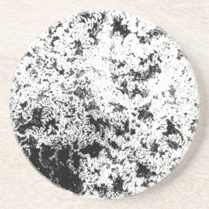 Zwart-wit Abstract vuil "wolken" formatie Zandsteen Onderzetter