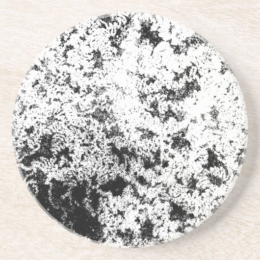 Zwart-wit Abstract vuil "wolken" formatie Zandsteen Onderzetter (Voorkant)