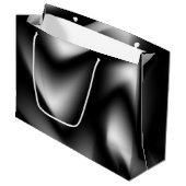 Zwart-wit abstract zebra large cadeautasje (Voorkant Gekanteld)