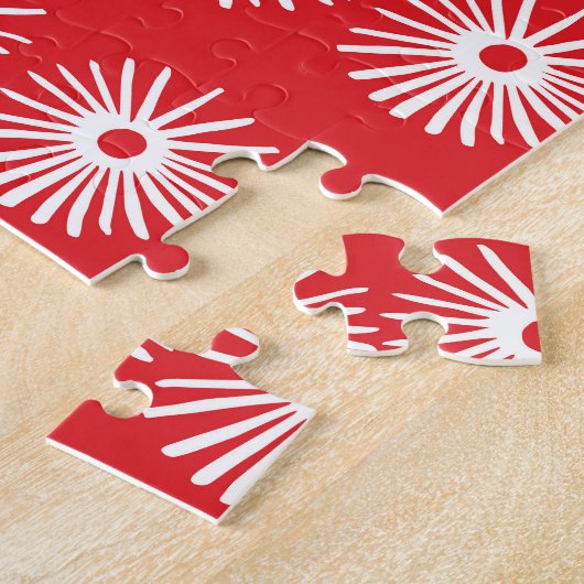 Zwart wit, abstracte bloementextuur. legpuzzel (Zijkant)