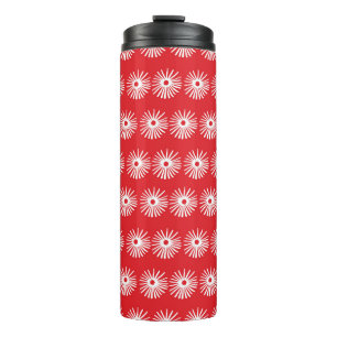 Zwart wit, abstracte bloementextuur. thermosbeker