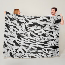 Zwart-wit Abstracte Brushstrokes Art