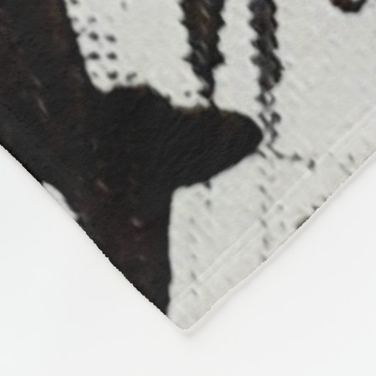 Zwart-wit Abstracte Brushstrokes Art Fleece Deken (Hoek)