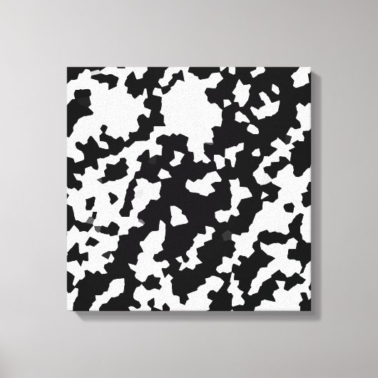 Zwart-wit Abstracte camouflage downloaden en Canvas Afdruk (Voorkant)