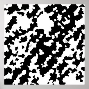 Zwart-wit Abstracte camouflage downloaden en Poster