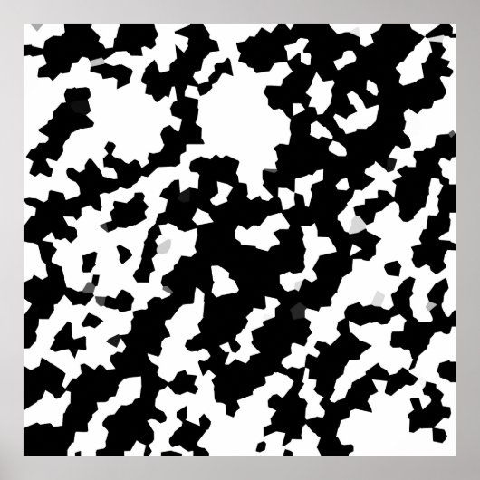 Zwart-wit Abstracte camouflage downloaden en Poster (Voorkant)