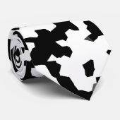 Zwart-wit Abstracte camouflage Stropdas (Opgerold)