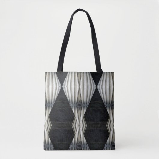 Zwart-wit Abstracte Canvas tas (Voorkant)