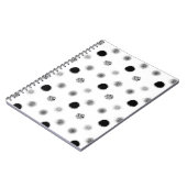 Zwart-wit Abstracte cirkel Patroon Notitieboek (Linkerzijde)