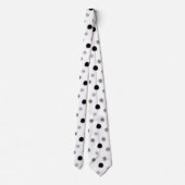 Zwart-wit Abstracte cirkel Patroon Stropdas (Achterkant)