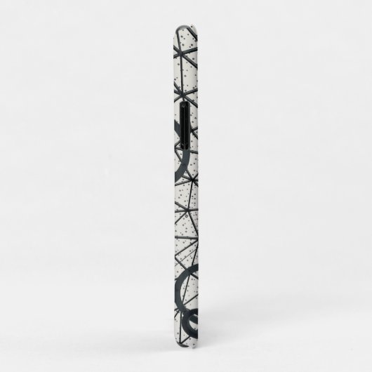 Zwart-wit abstracte cirkels Case-Mate iPhone case (Achterkant/rechts)