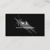 zwart-wit abstracte classicBusiness Kaart Visitekaartje (Voorkant)