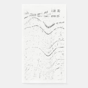 Zwart-Wit Abstracte Draaikolk Landelijke Huwelijk Servet