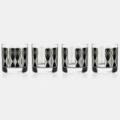Zwart-wit Abstracte Drinkware Set Whisky Glas (Rechts)