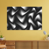 Zwart-wit Abstracte galerijprint Canvas Afdruk (Insitu (Woonkamer))