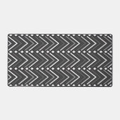 Zwart-wit Abstracte Geometrische Gaming Desk Mat (Voorkant)